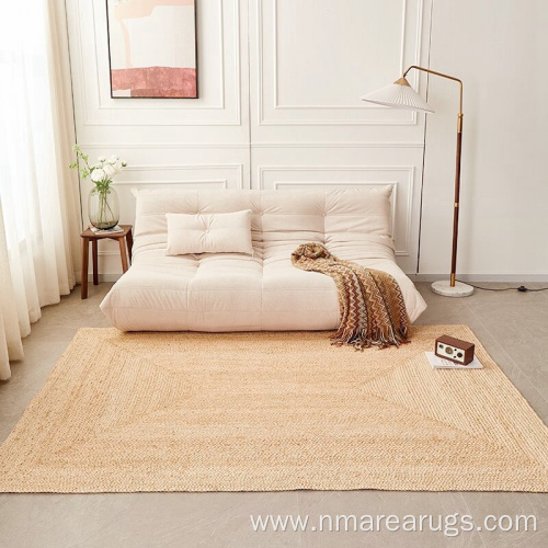 natural fiber Raffia grass braided rug